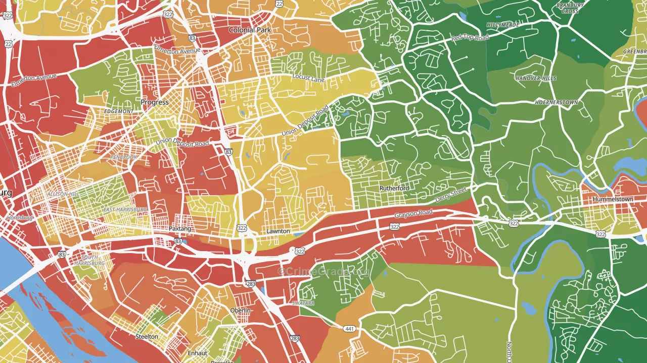 17111, PA Map of Theft Rates