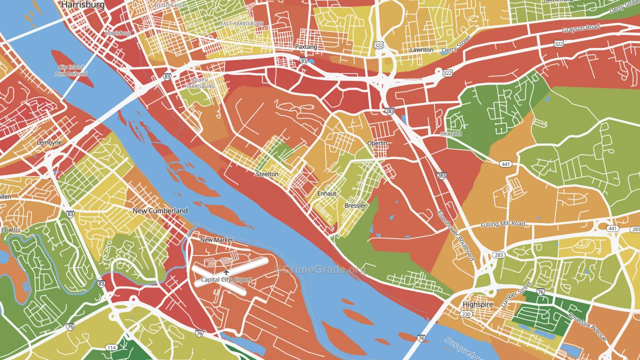 17113, PA Map of Theft Rates