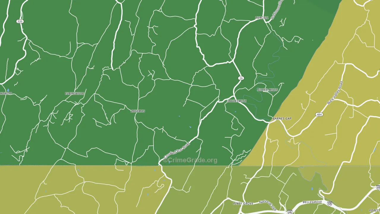 17211, PA Map of Theft Rates