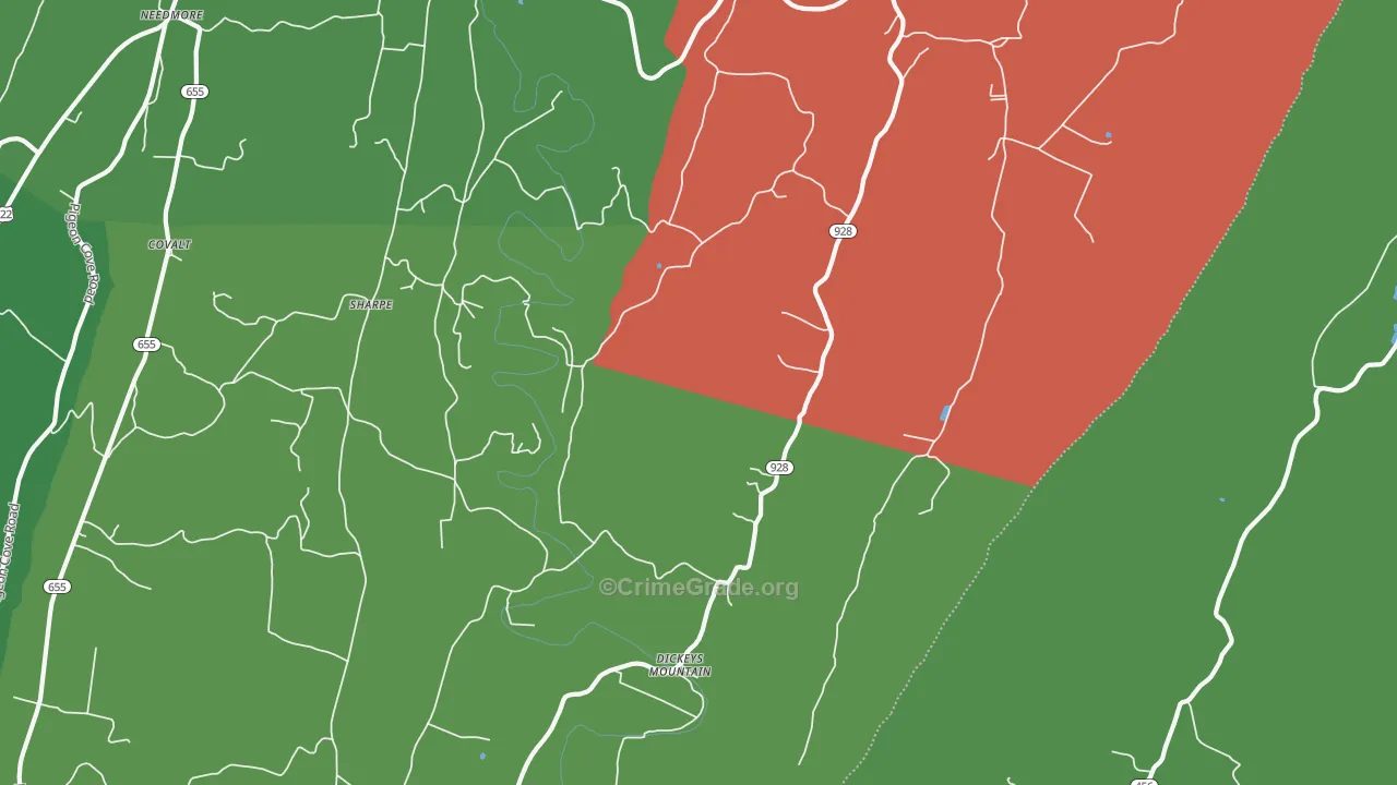 17212, PA Map of Theft Rates