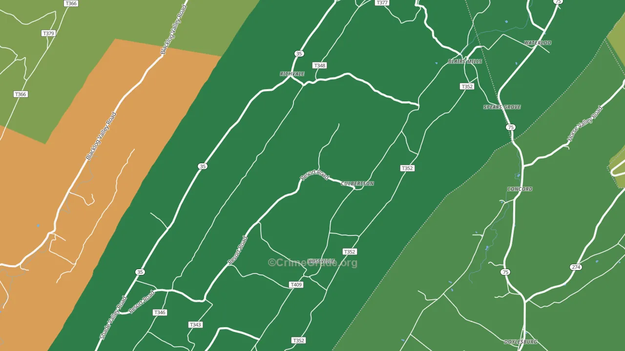 17213, PA Map of Theft Rates