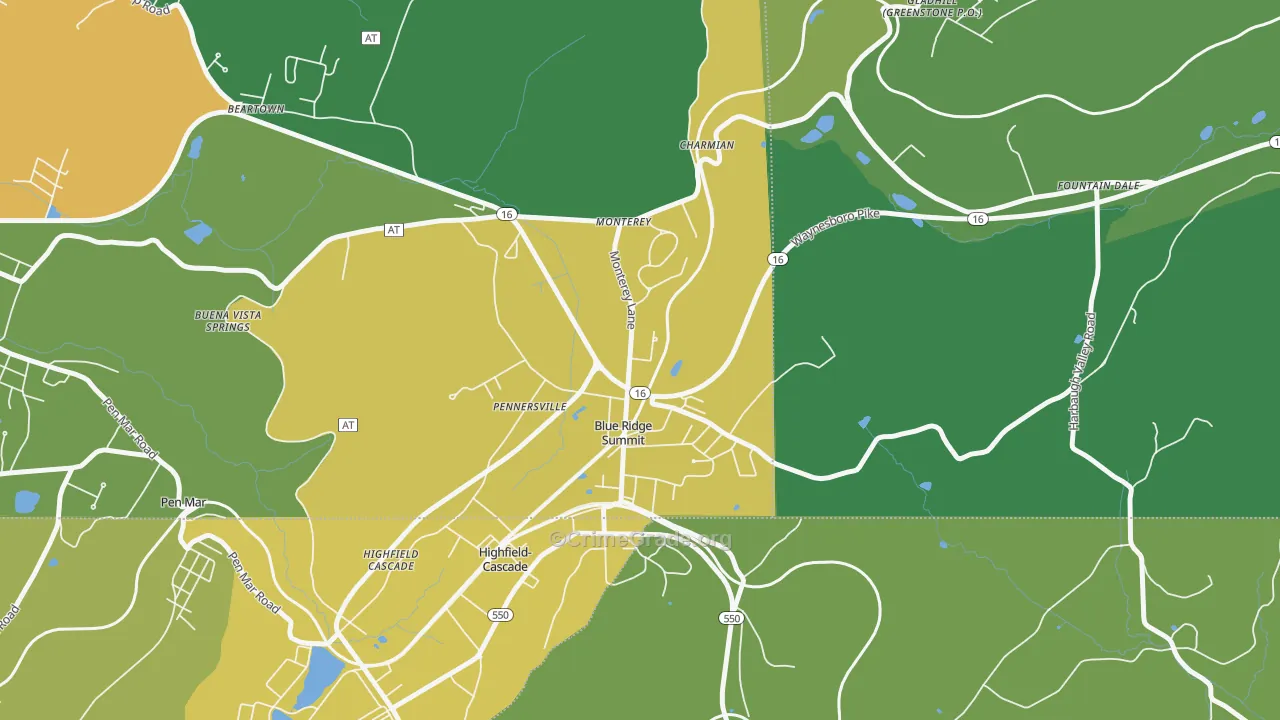 17214, PA Map of Theft Rates