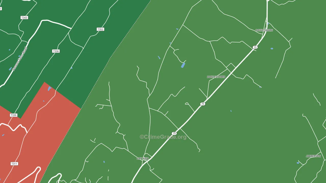 17220, PA Map of Theft Rates
