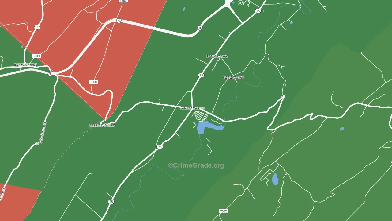 17221, PA Map of Theft Rates