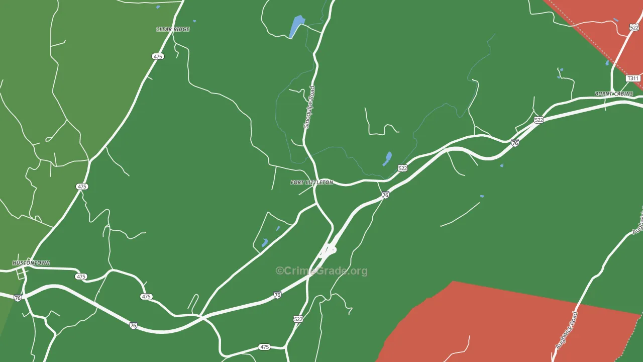 17223, PA Map of Theft Rates