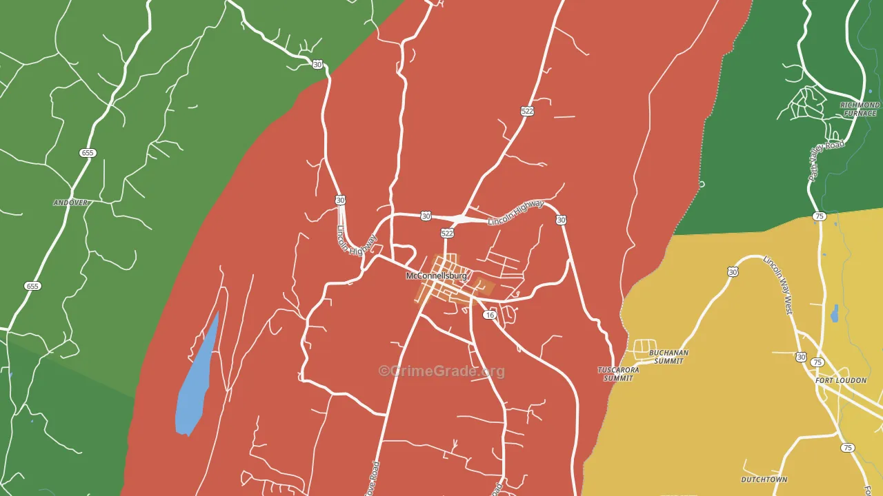 17233, PA Map of Theft Rates