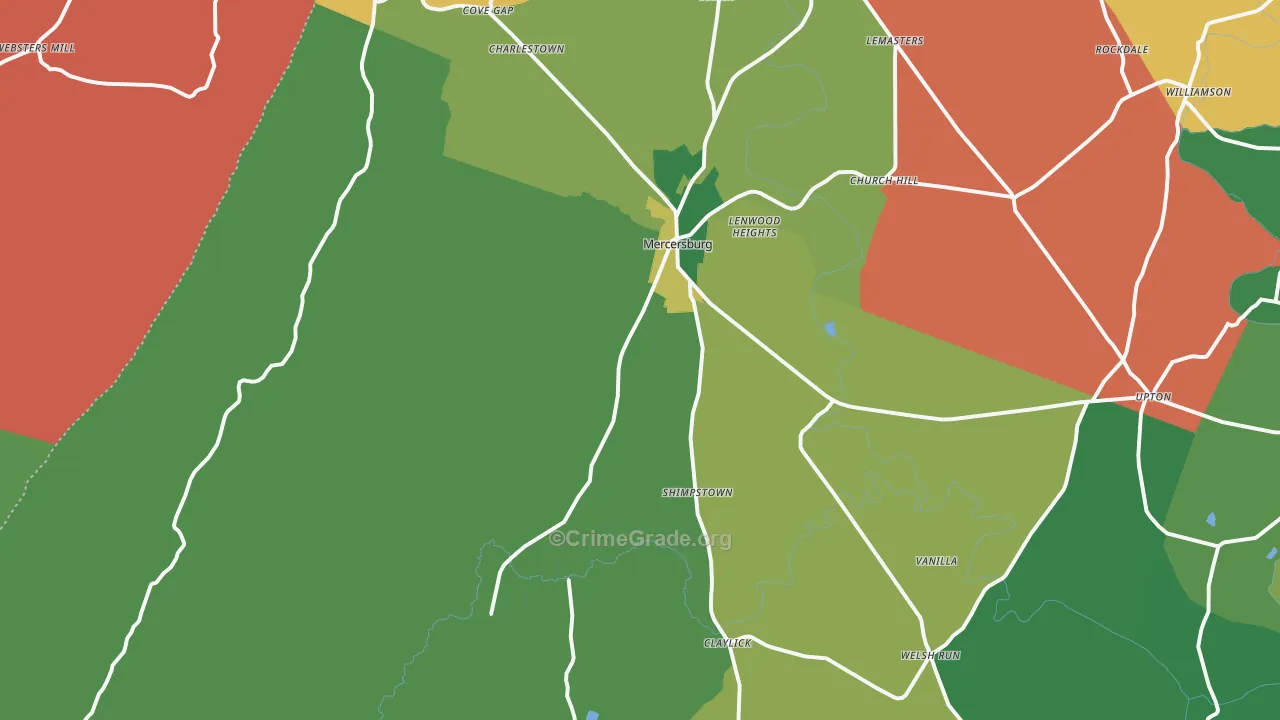 17236, PA Map of Theft Rates