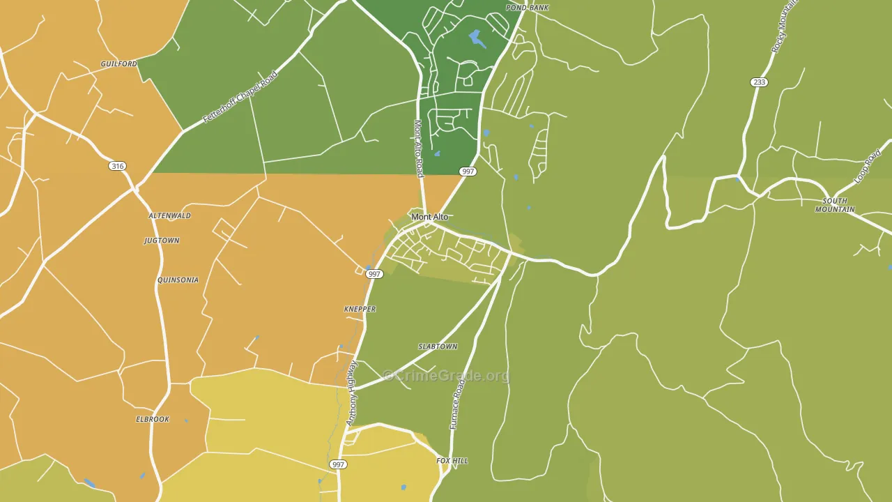 17237, PA Map of Theft Rates