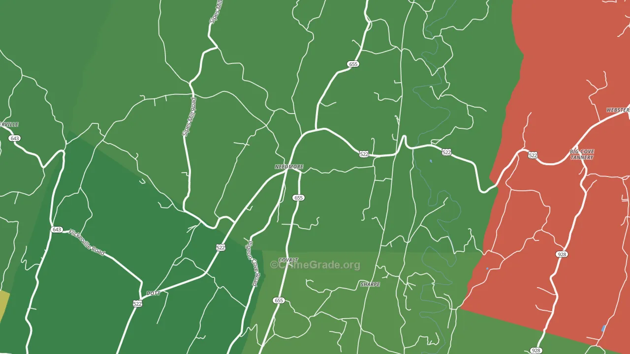 17238, PA Map of Theft Rates