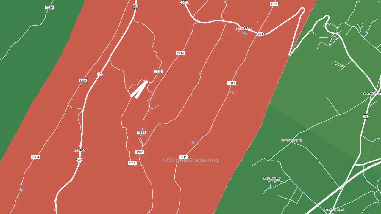 17239, PA Map of Theft Rates