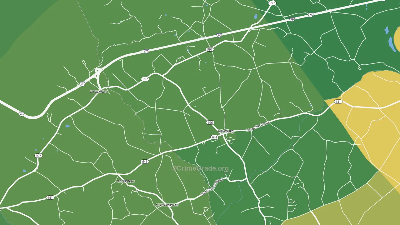 17240, PA Map of Theft Rates