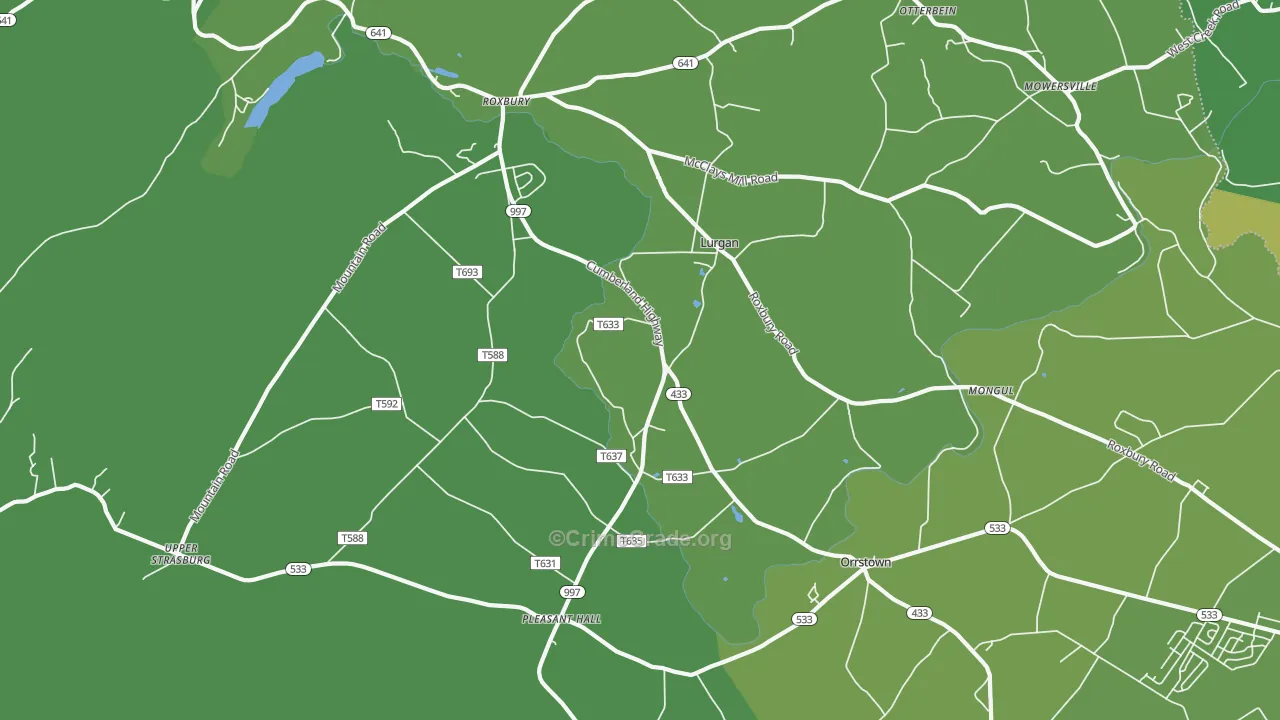 17244, PA Map of Theft Rates