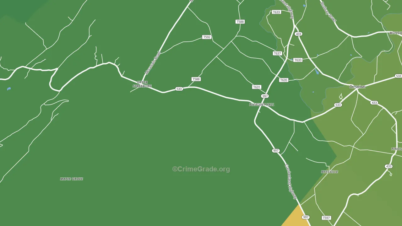 17246, PA Map of Theft Rates