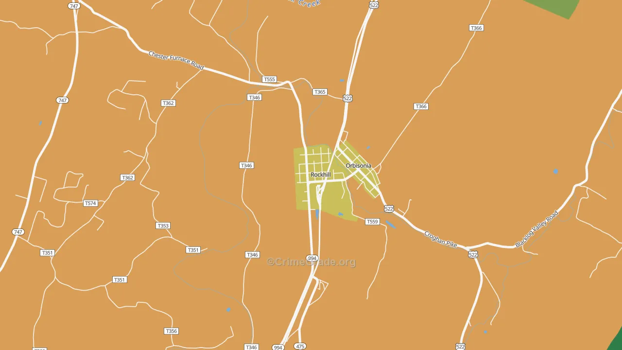 17249, PA Map of Theft Rates