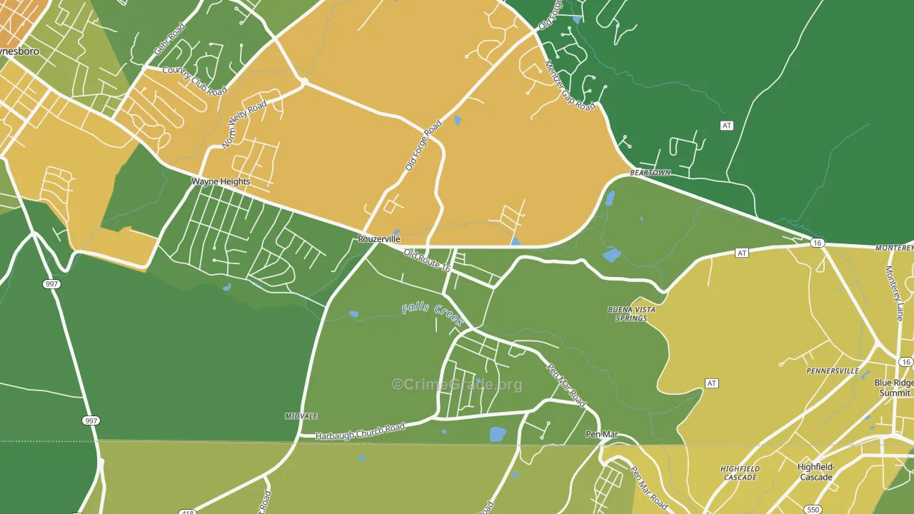 17250, PA Map of Theft Rates