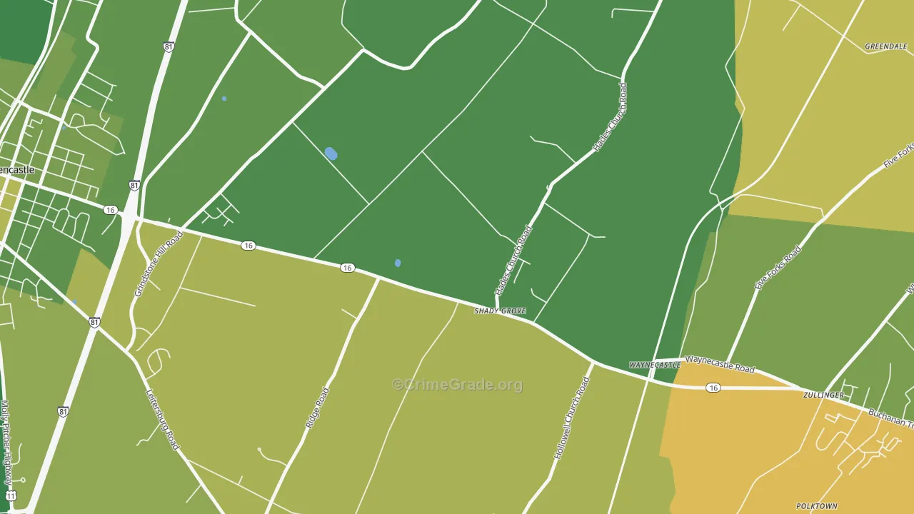 17256, PA Map of Theft Rates