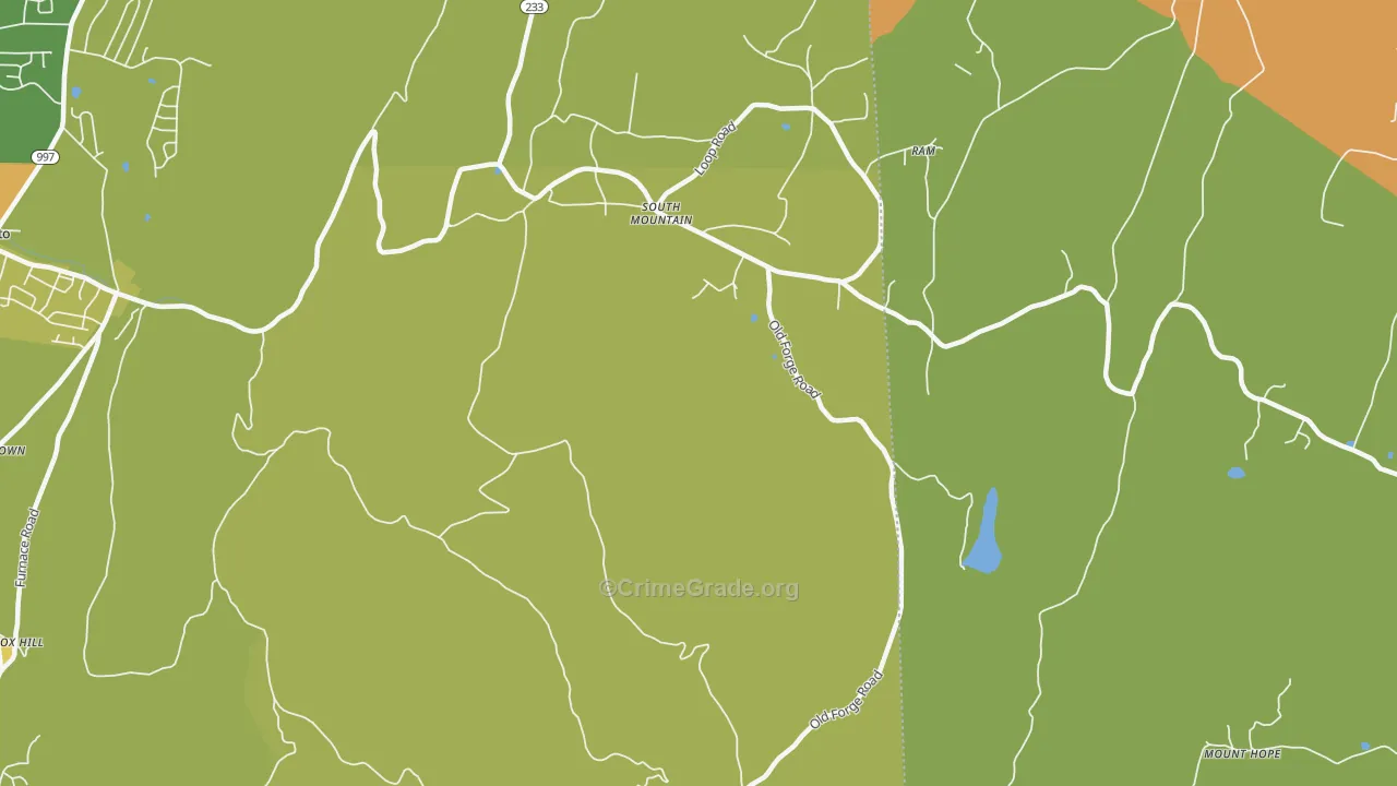 17261, PA Map of Theft Rates