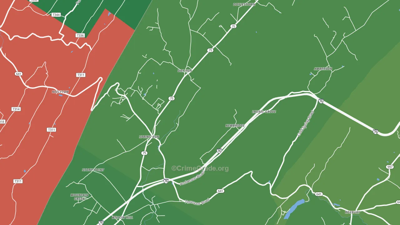 17262, PA Map of Theft Rates