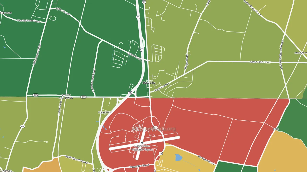 17263, PA Map of Theft Rates