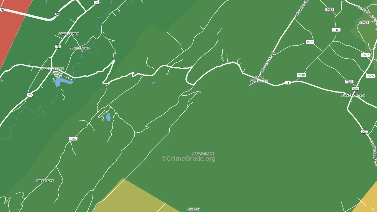 17265, PA Map of Theft Rates
