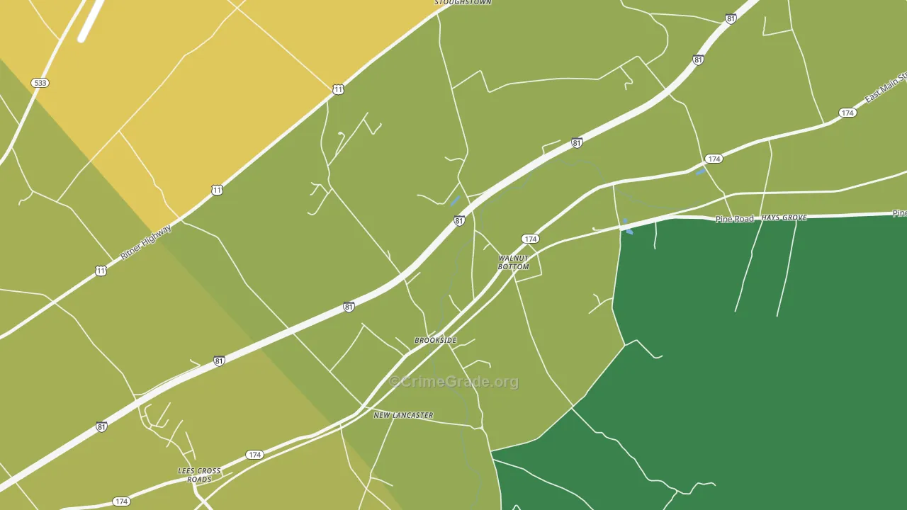 17266, PA Map of Theft Rates