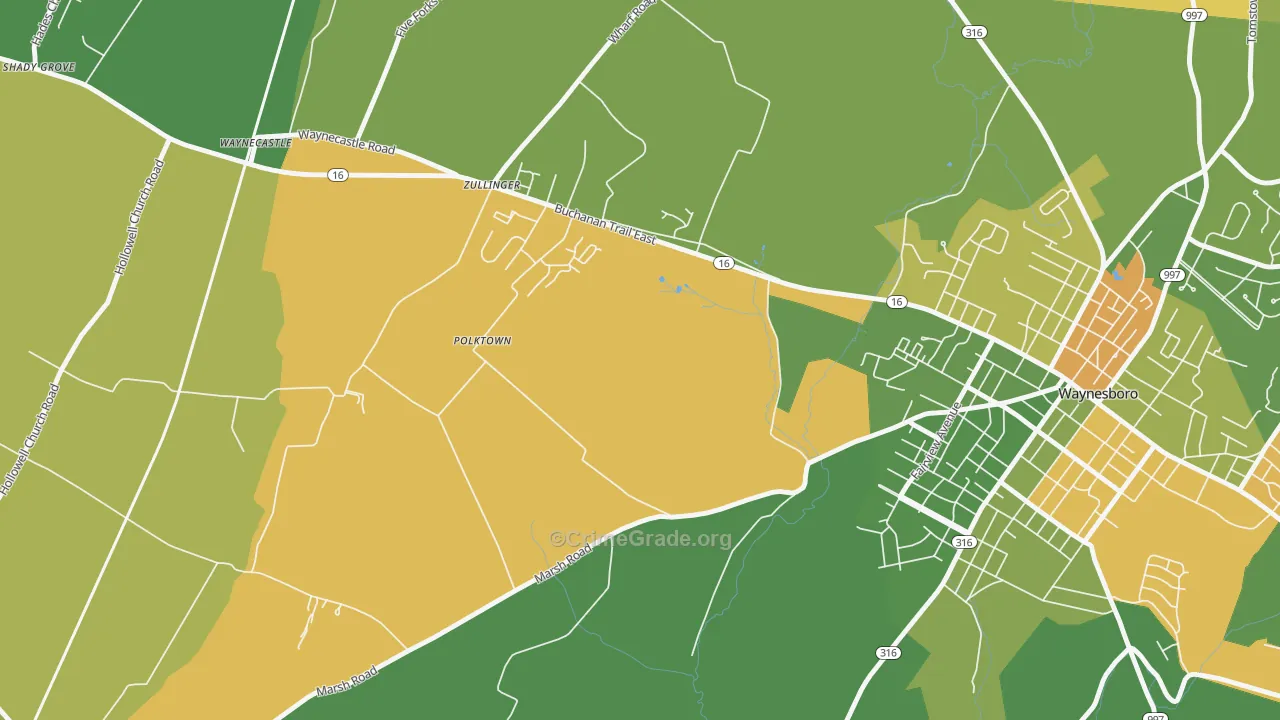 17272, PA Map of Theft Rates