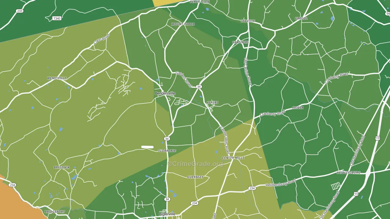17304, PA Map of Theft Rates