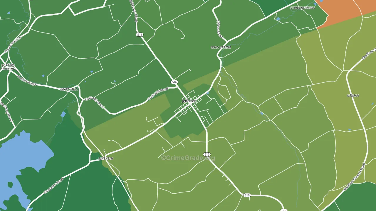17311, PA Map of Theft Rates