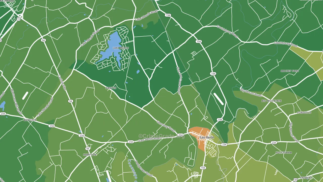 17316, PA Map of Theft Rates
