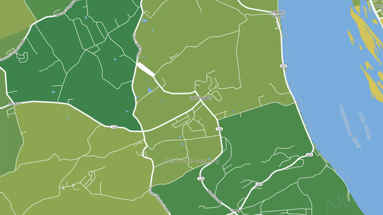 17317, PA Map of Theft Rates