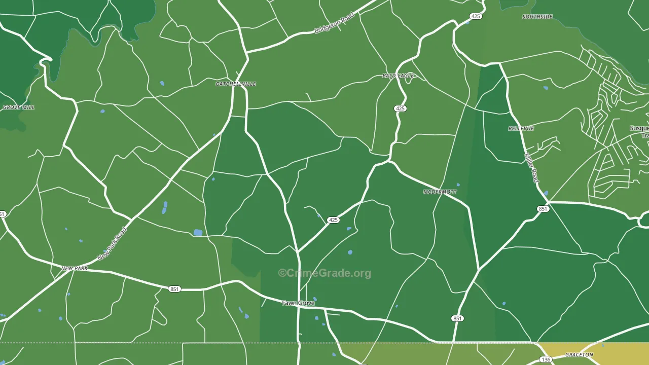 17321, PA Map of Theft Rates