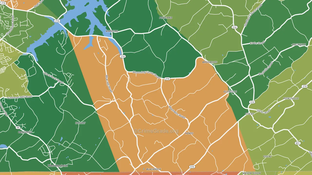 17329, PA Map of Theft Rates