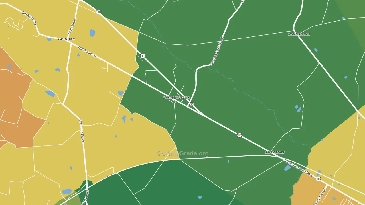 17343, PA Map of Theft Rates