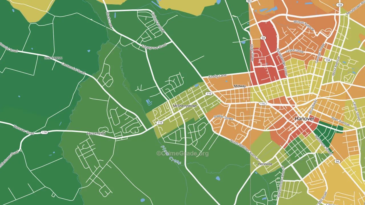 17344, PA Map of Theft Rates