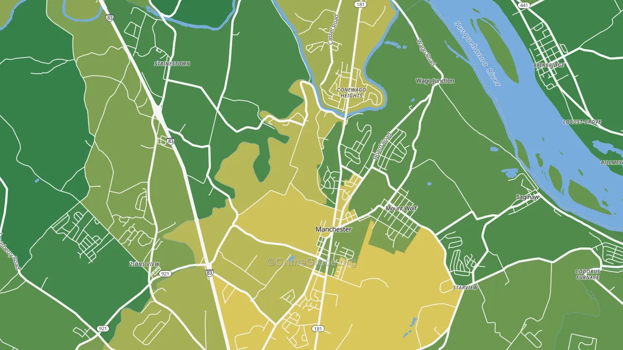17345, PA Map of Theft Rates