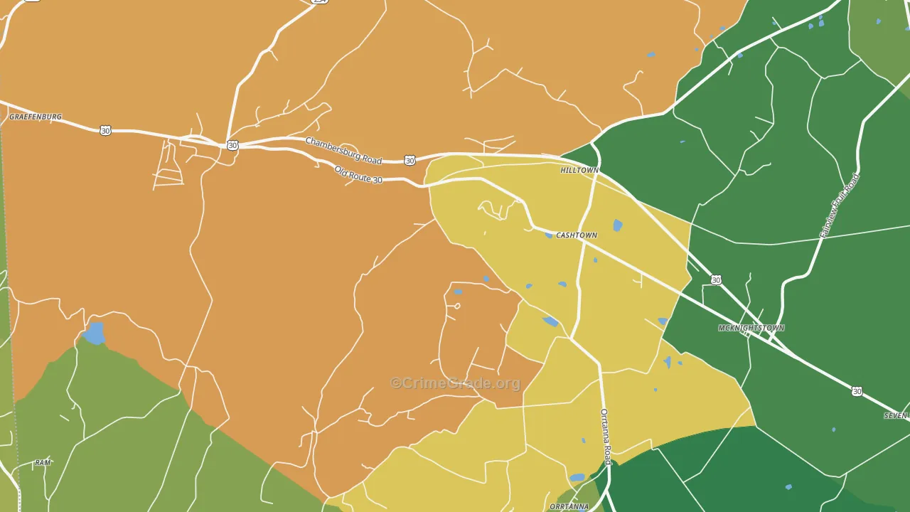 17353, PA Map of Theft Rates
