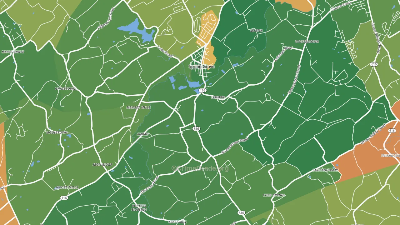 17362, PA Map of Theft Rates
