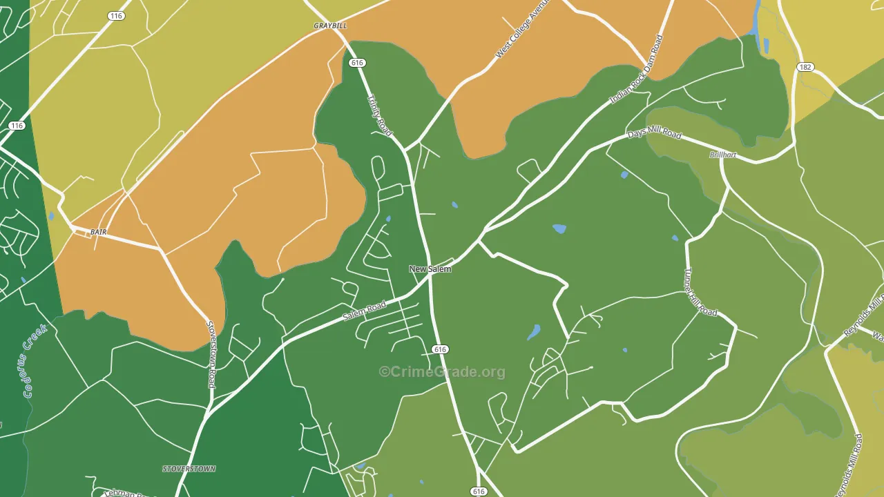 17371, PA Map of Theft Rates