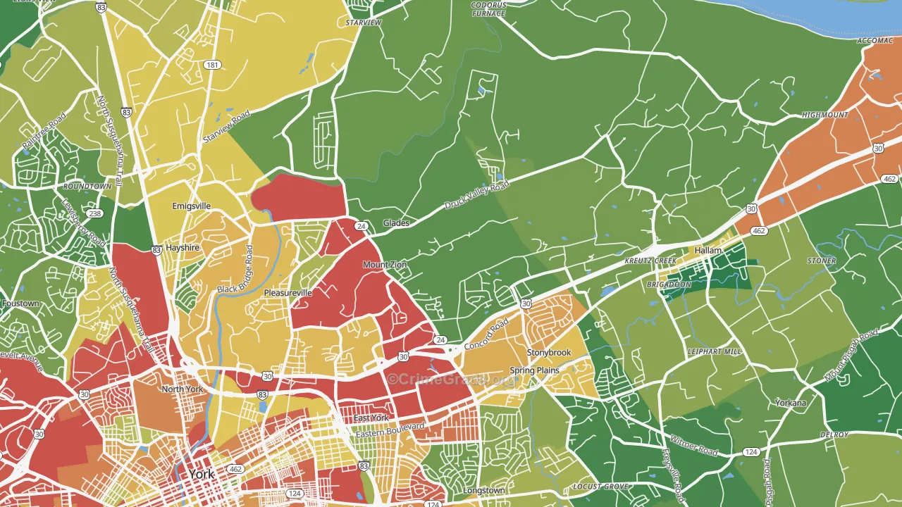 17406, PA Map of Theft Rates