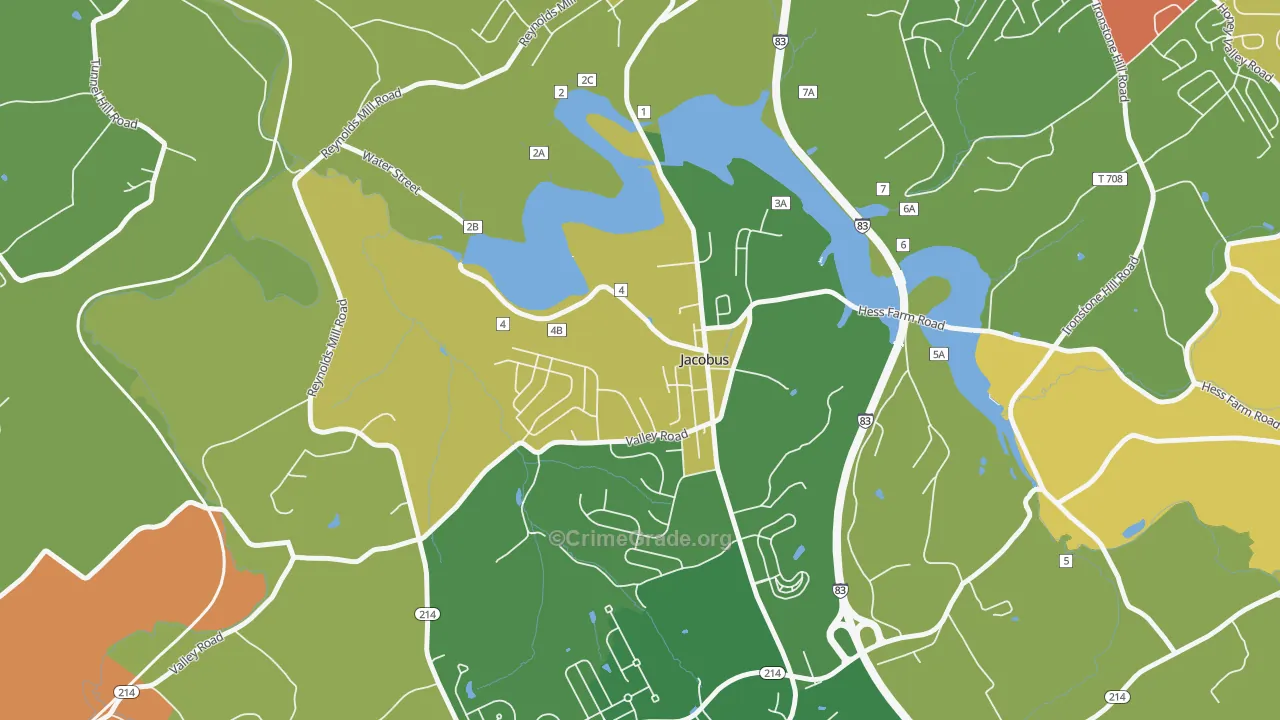 17407, PA Map of Theft Rates