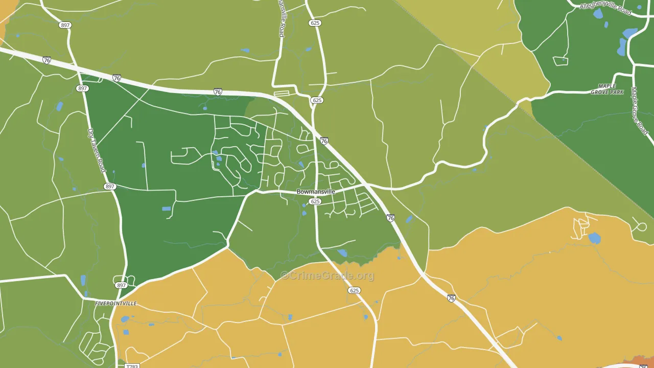 17507, PA Map of Theft Rates