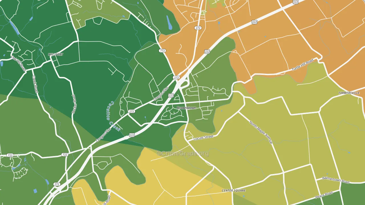 17508, PA Map of Theft Rates