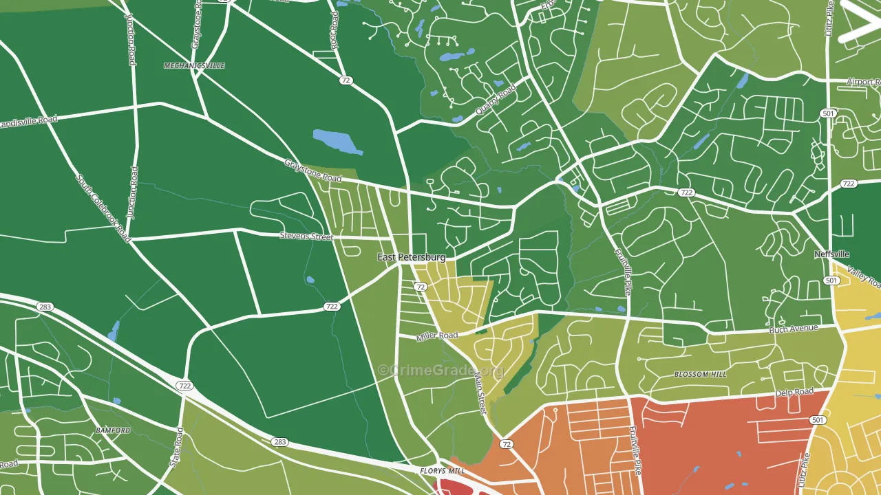 17520, PA Map of Theft Rates