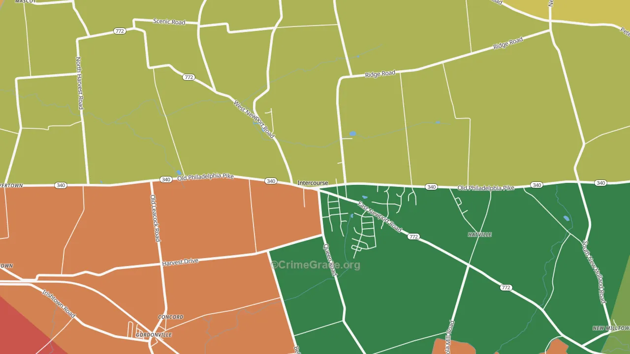17534, PA Map of Theft Rates