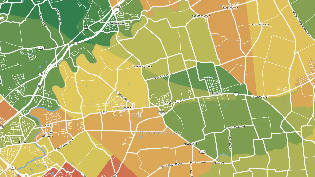 17540, PA Map of Theft Rates