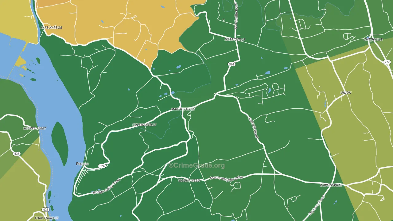 17565, PA Map of Theft Rates