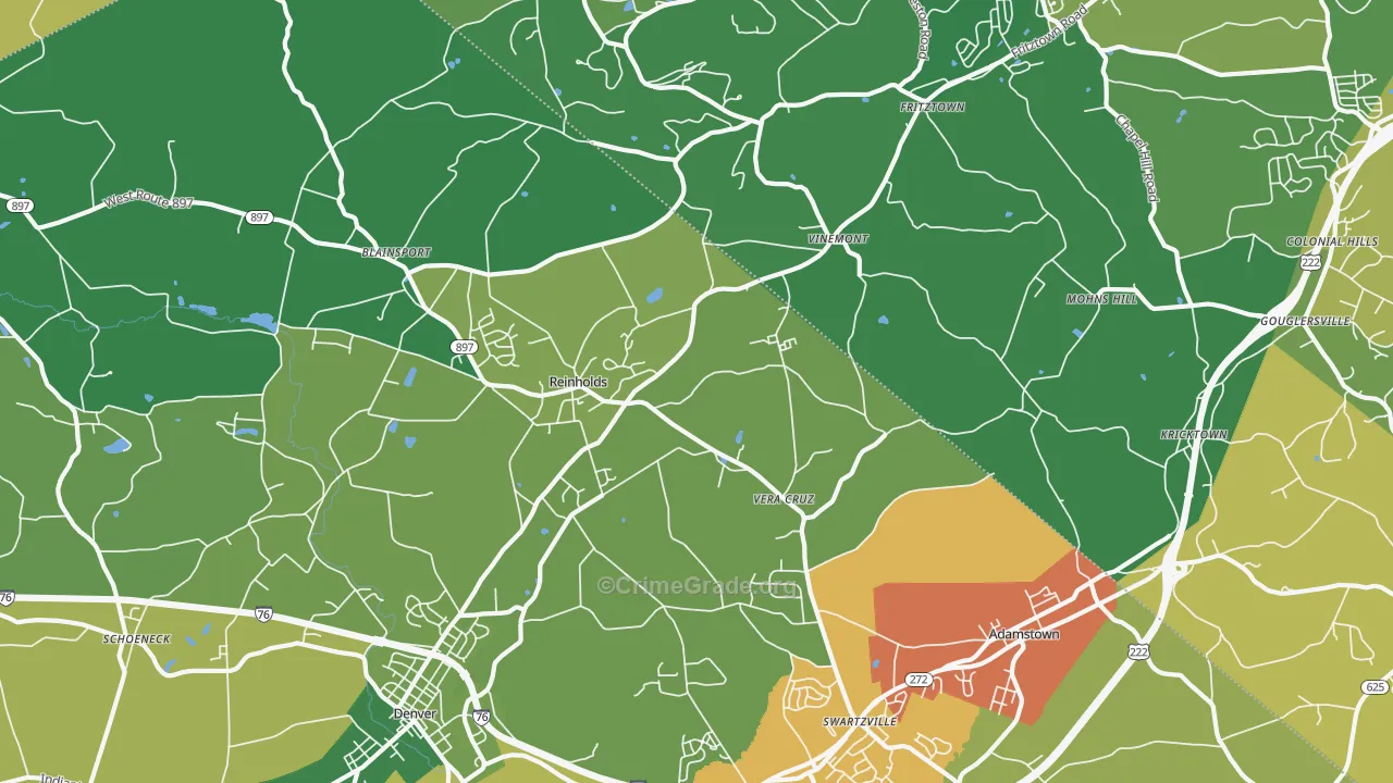 17569, PA Map of Theft Rates