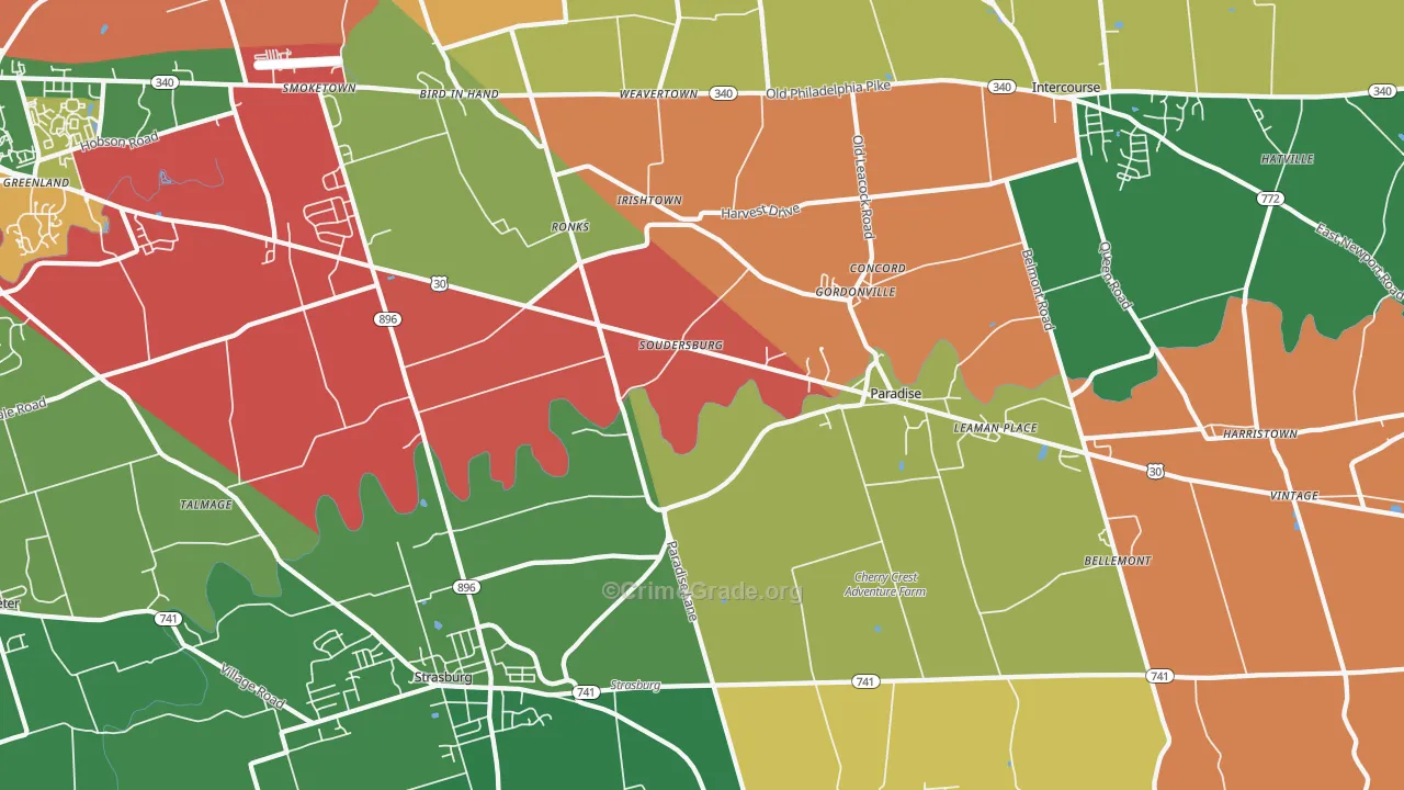 17572, PA Map of Theft Rates