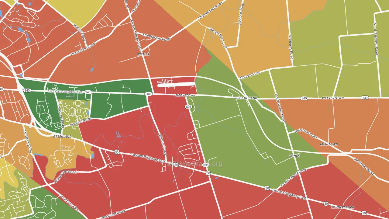 17576, PA Map of Theft Rates