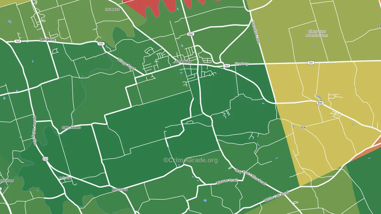 17579, PA Map of Theft Rates